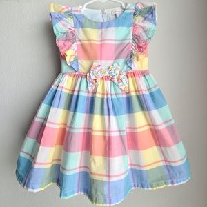 Tommy Bahama Pastel Plaid Fit Flare Sundress. Sz 18 months.